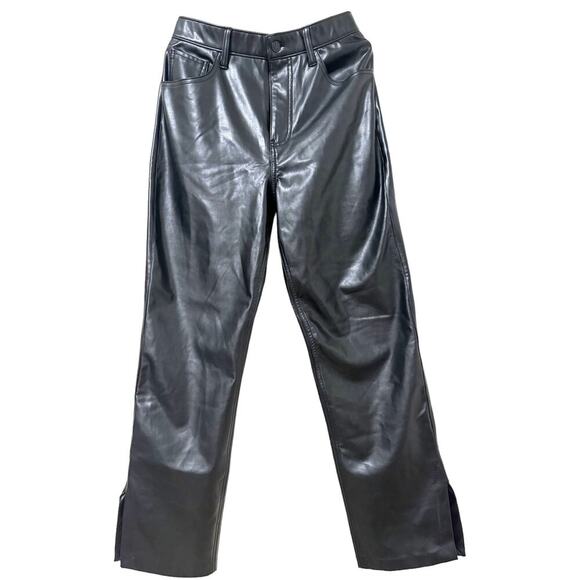Abercrombie & Fitch Pants - Abercrombie& Fitch The 90s Straight Ultra High Rise Split leg Vegan Leather Pant